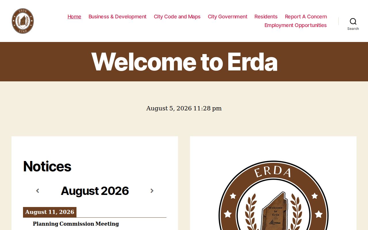Erda city hall for Erda criminal history routing