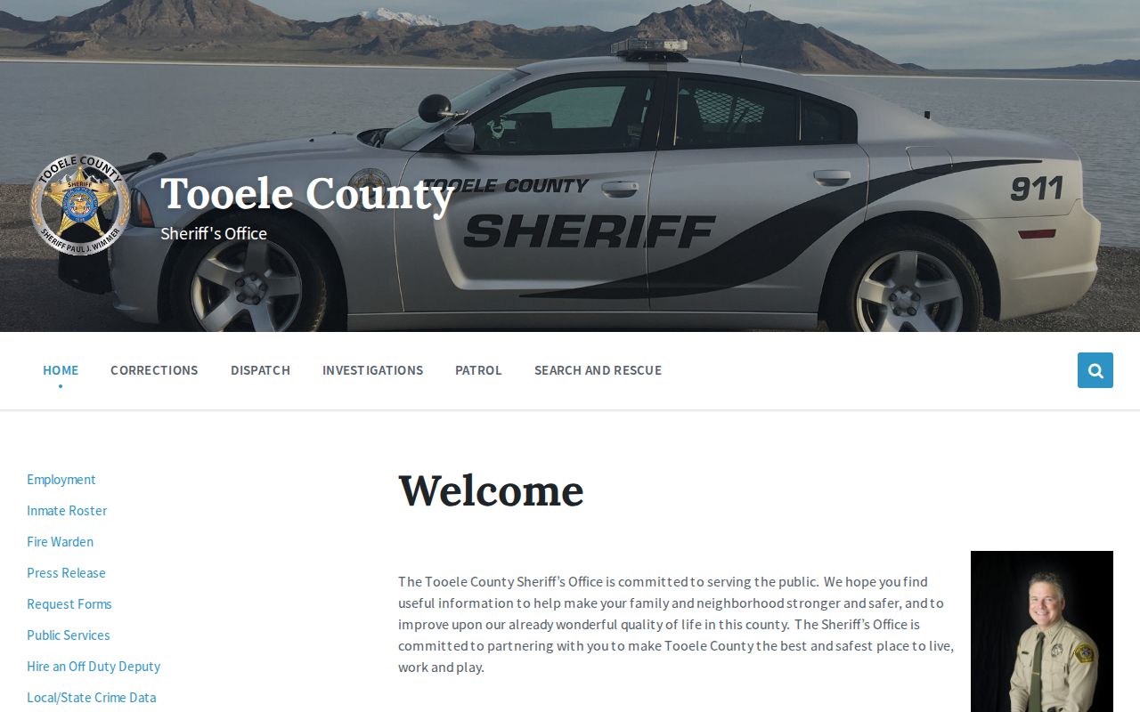 Tooele County criminal records Sheriff Office homepage
